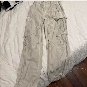 aritzia tan cargo pants size 0